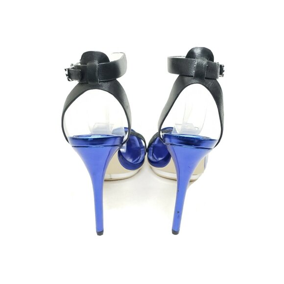 BCBGMAXAZRIA MA-Finite Sandals Women Blue Black Ankle Strap 7.5 - Picture 4 of 11